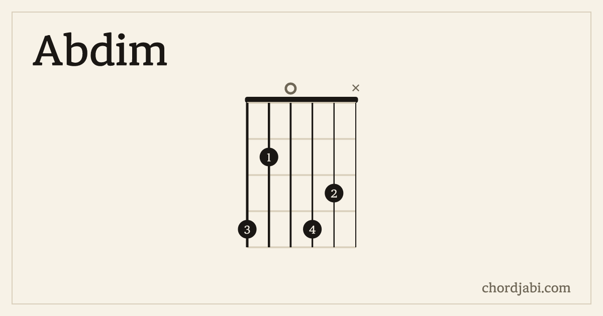Abdim chord shape 42043X diagram