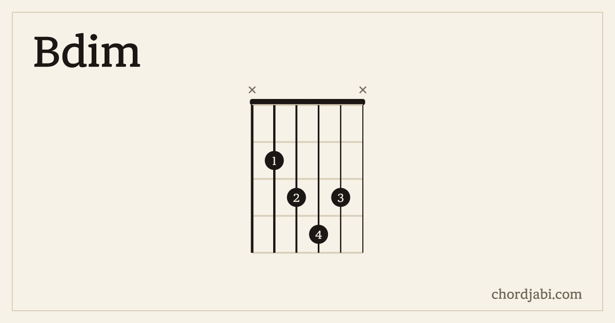 Bdim chord shape X2343X diagram