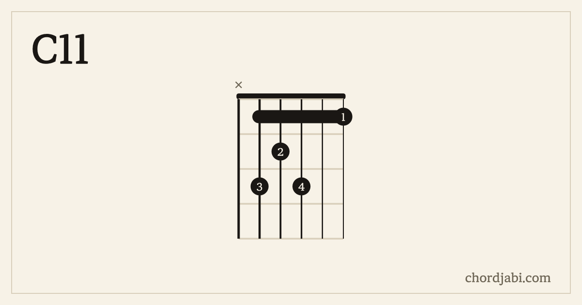 C11 chord shape X32311 diagram