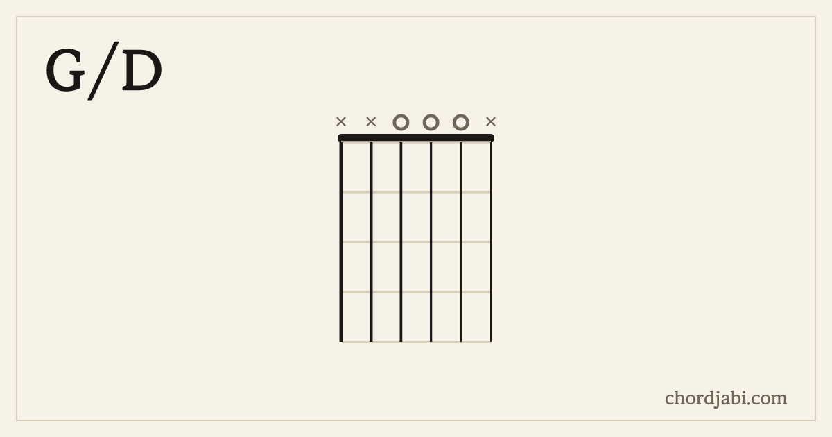 G/D chord shape XX000X diagram